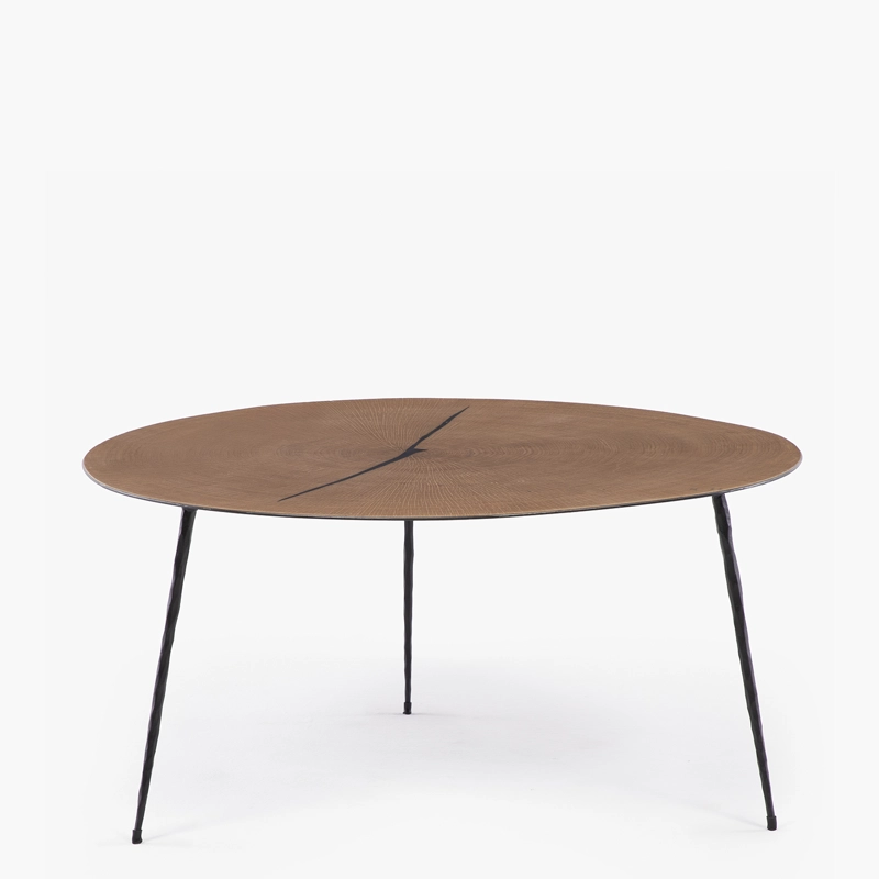 MESA DE CENTRO FORM DESIGN AMY 35 ROBLE METAL - 1