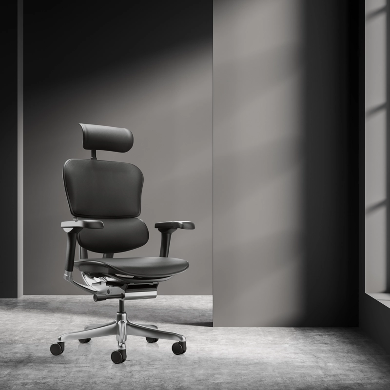 SILLA FORM OFFICE ALUMINIO NEGRO ERGOHUMAN ELITE 2 CUERO - 2