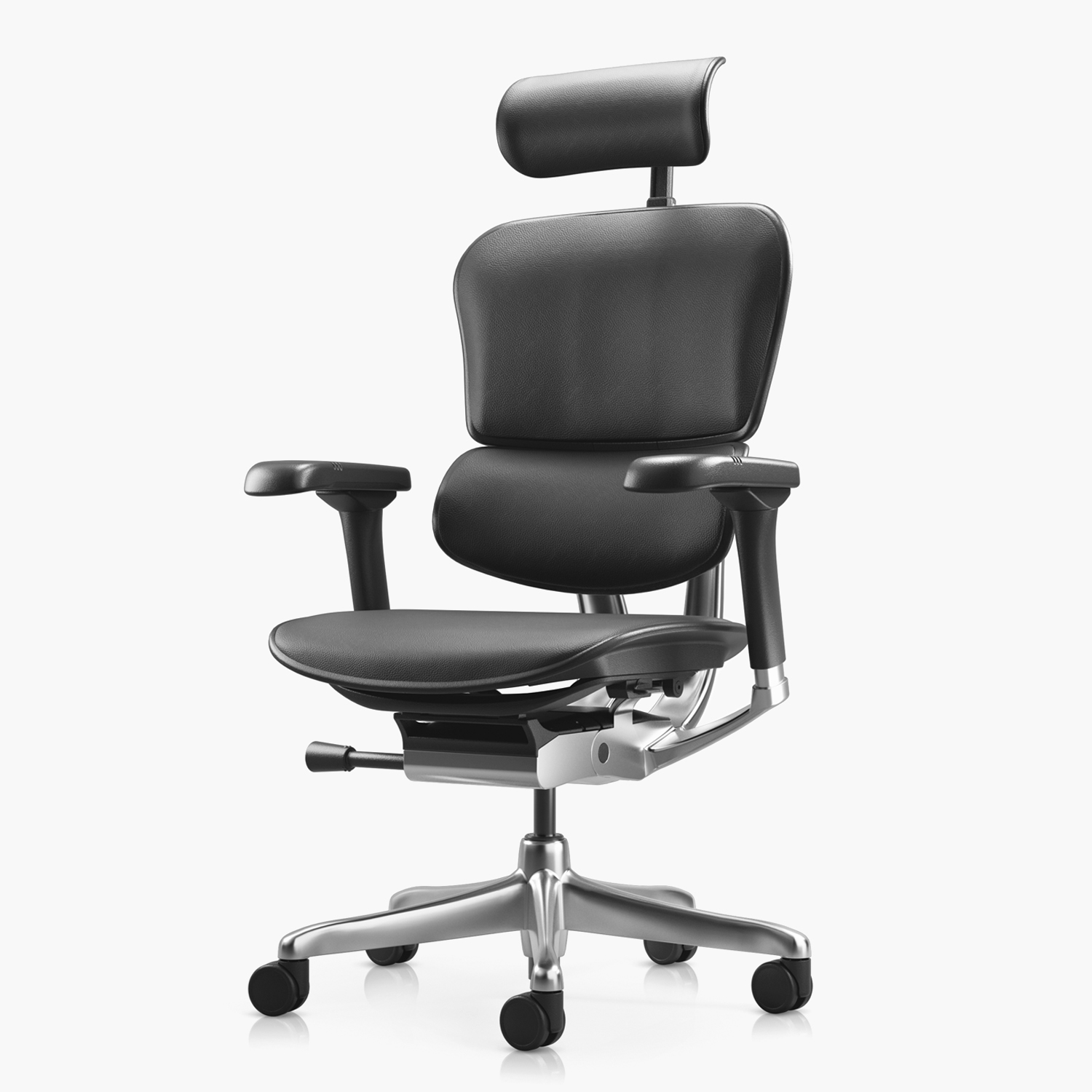 SILLA FORM OFFICE ALUMINIO NEGRO ERGOHUMAN ELITE 2 CUERO - 6