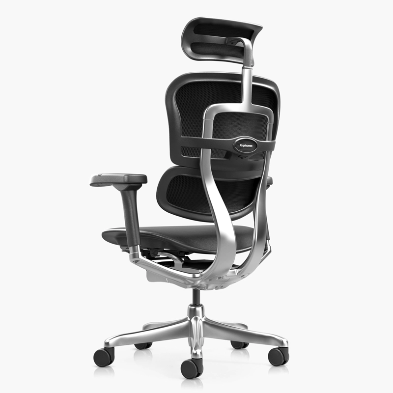 SILLA FORM OFFICE ALUMINIO NEGRO ERGOHUMAN ELITE 2 CUERO - 7