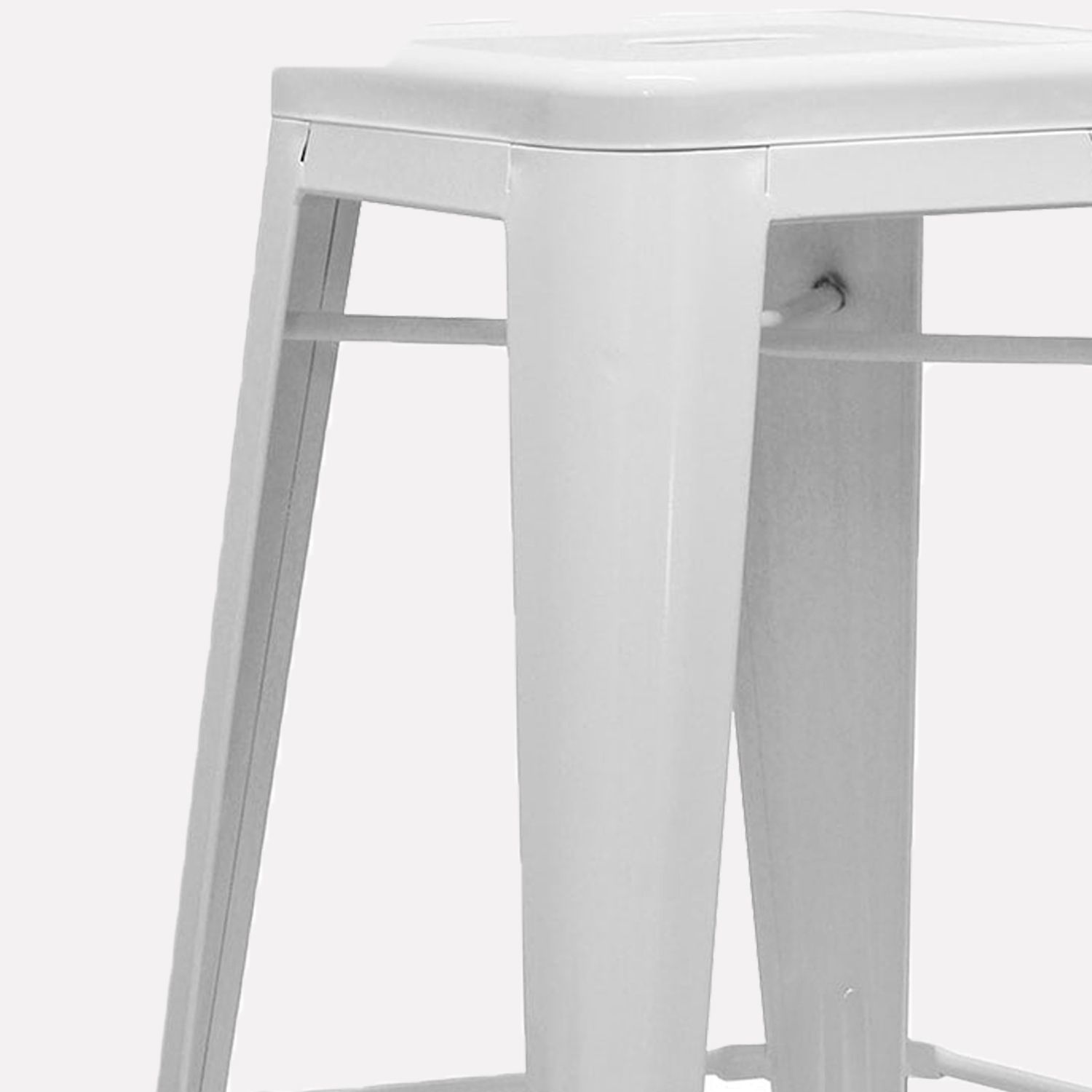 PACK 4 TABURETES TOLIX 77 ASIENTO METAL BLANCO FORM - 4