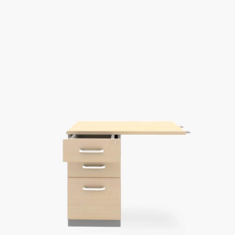 ESCRITORIO FORM OFFICE LATERAL NEO 50X90 CON CAJONERA MELAMINA METAL - 1