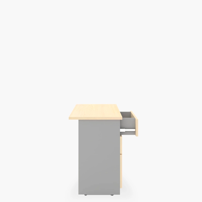 ESCRITORIO FORM OFFICE LATERAL NEO 50X90 CON CAJONERA MELAMINA METAL - 3