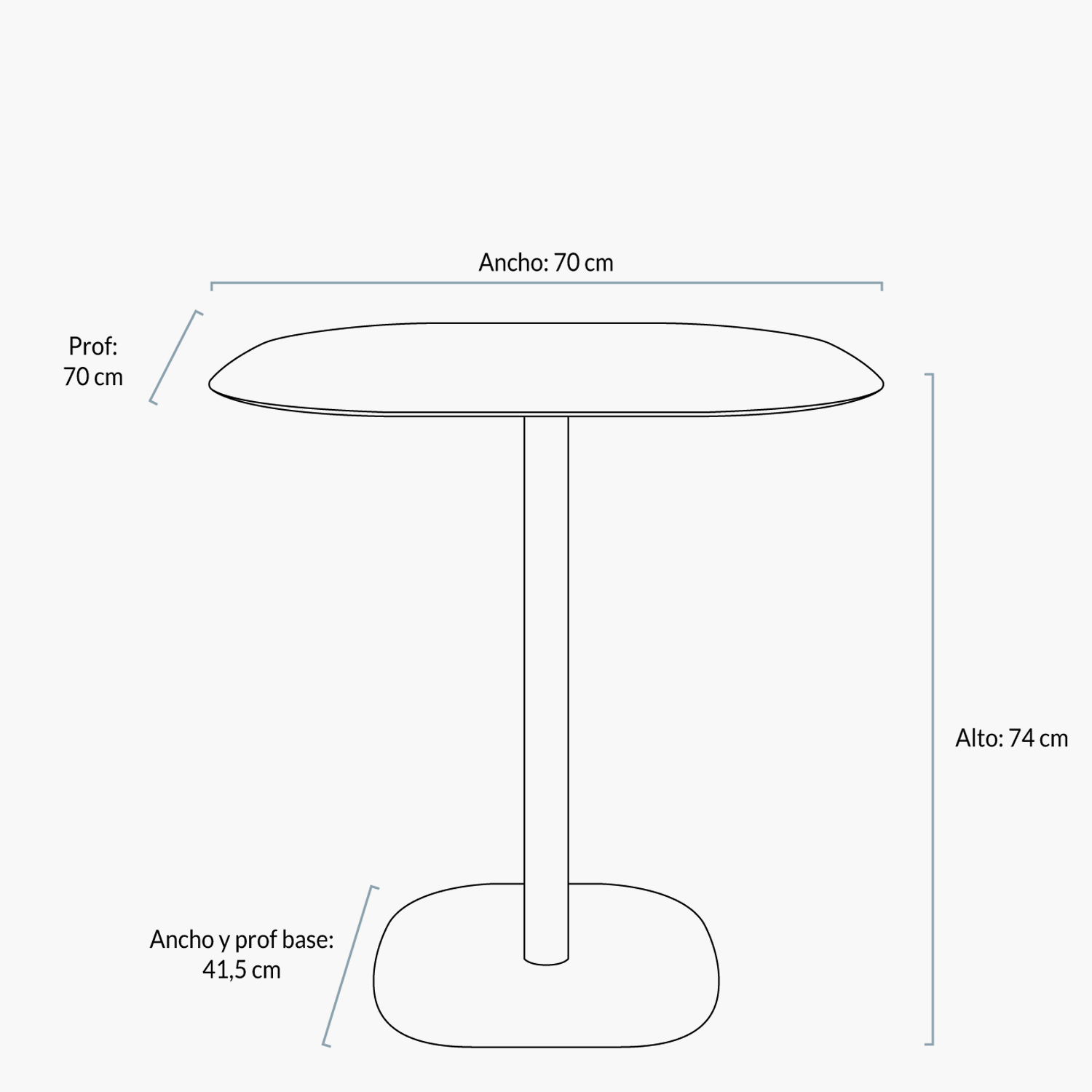 MESA FORM DESIGN CUADRADA STEEL BLANCO METAL - 4