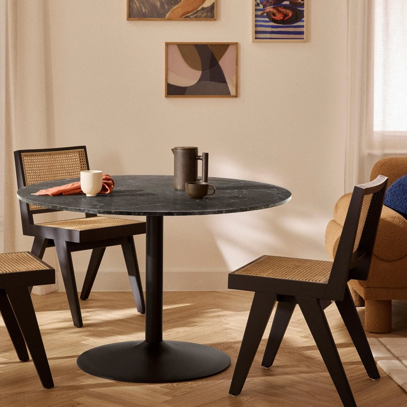 MESA COMEDOR FORM DESIGN MADRID NEGRO METAL - 2