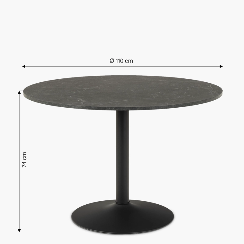 MESA COMEDOR FORM DESIGN MADRID NEGRO METAL - 5