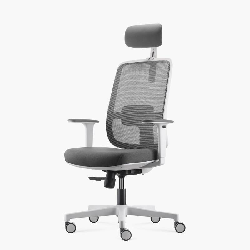 SILLA OFICINA FORM OFFICE GRIS CLARO LOTTO CON CABECERO - 2