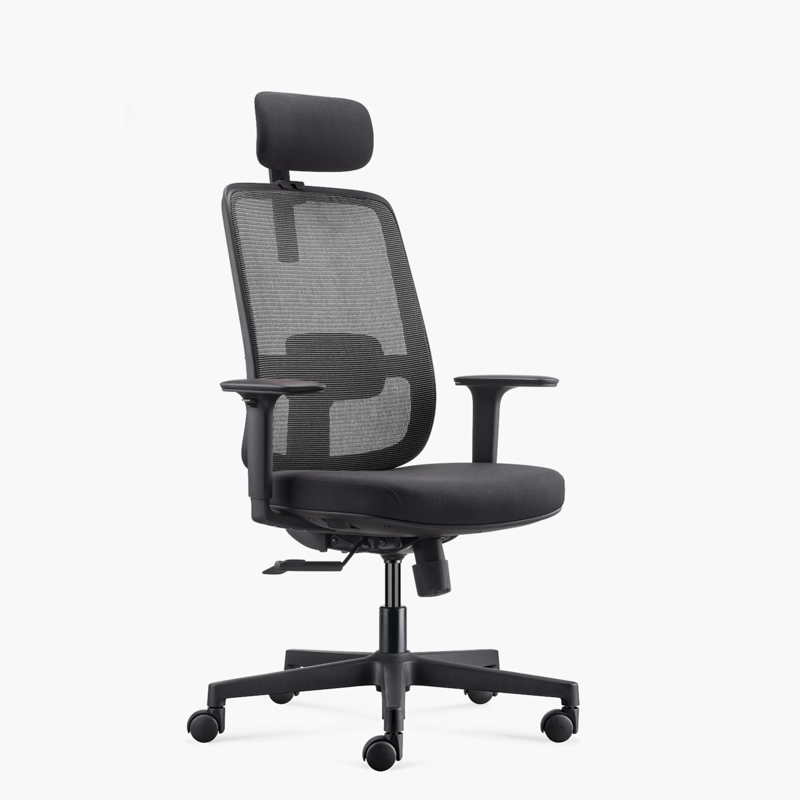 SILLA OFICINA FORM OFFICE NEGRO LOTTO CON CABECERO - 3