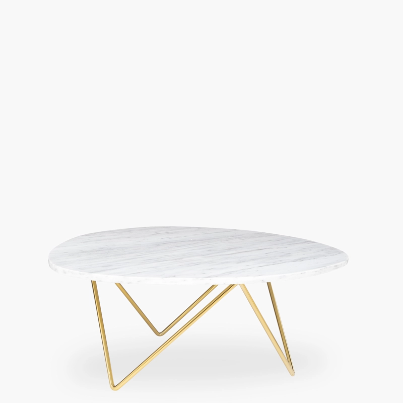 MESA DE CENTRO FORM DESIGN LOUIS RETRO MÁRMOL METAL - 1