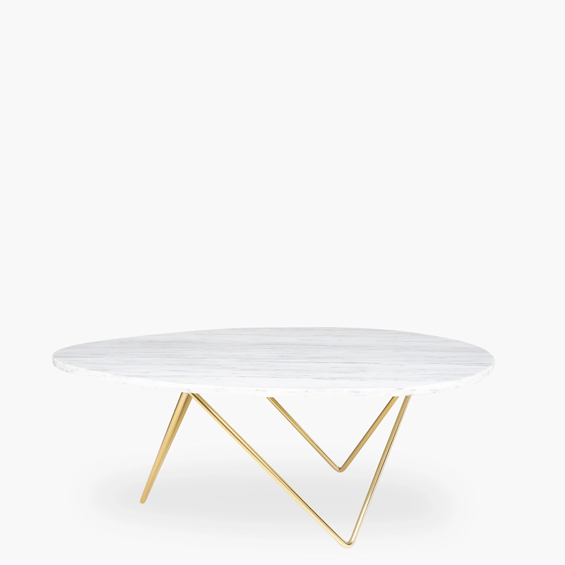 MESA DE CENTRO FORM DESIGN LOUIS RETRO MÁRMOL METAL - 3