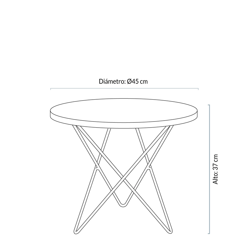MESA LATERAL FORM DESIGN LOUIS MÁRMOL NEGRO METAL - 5