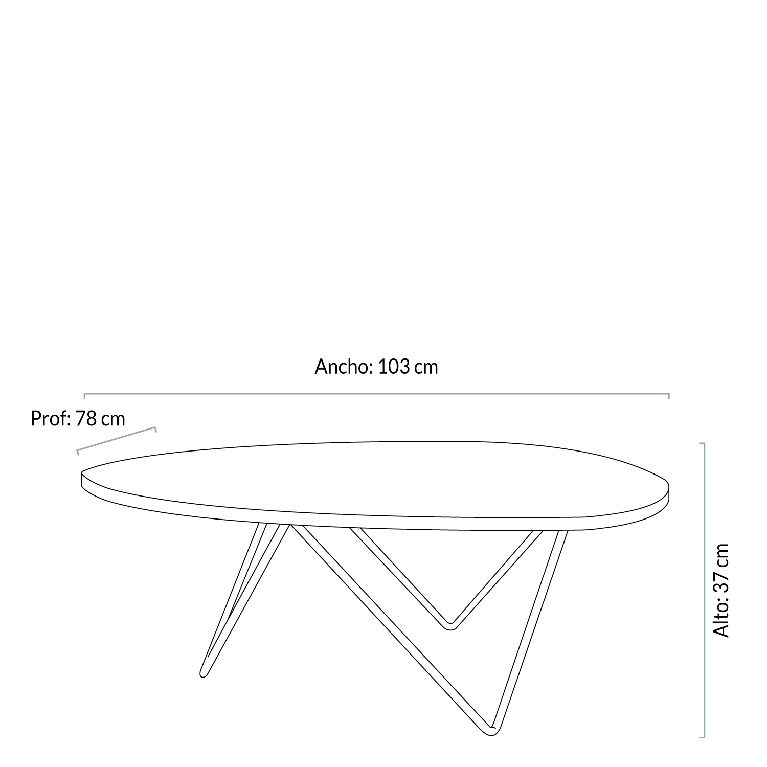 MESA DE CENTRO FORM DESIGN LOUIS MÁRMOL METAL - 6