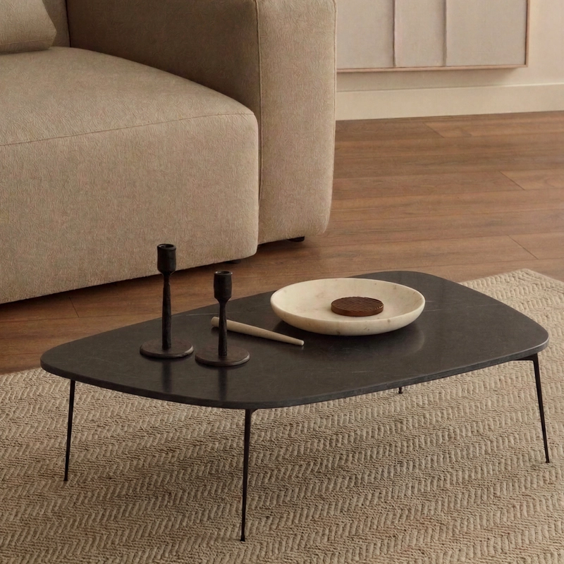 MESA DE CENTRO FORM DESIGN SICILIA MÁRMOL NEGRO - 2