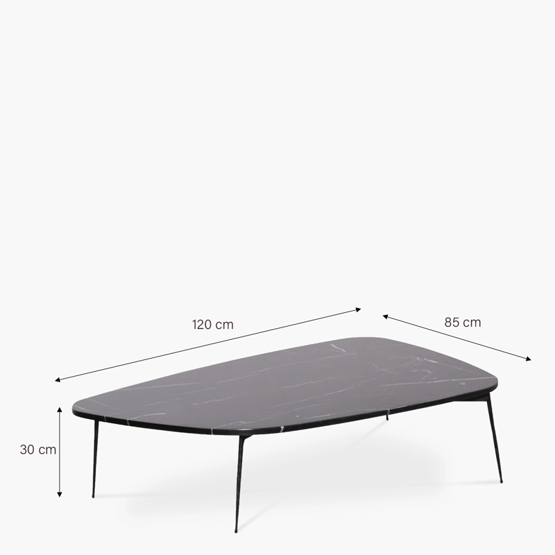 MESA DE CENTRO FORM DESIGN SICILIA MÁRMOL NEGRO - 4