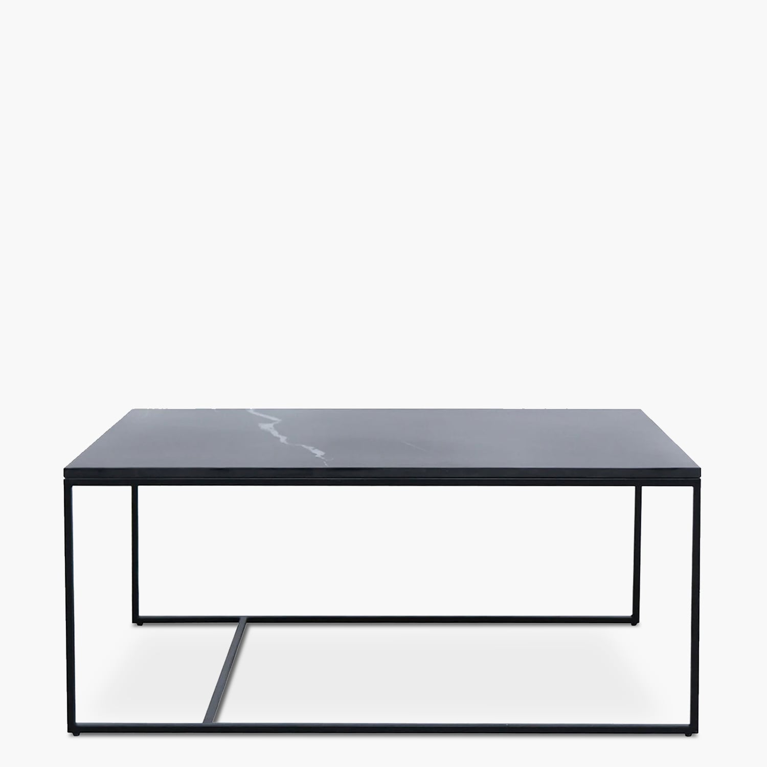MESA DE CENTRO FORM DESIGN ALONZA TIPO MÁRMOL 90 NEGRO CERÁMICA - 1