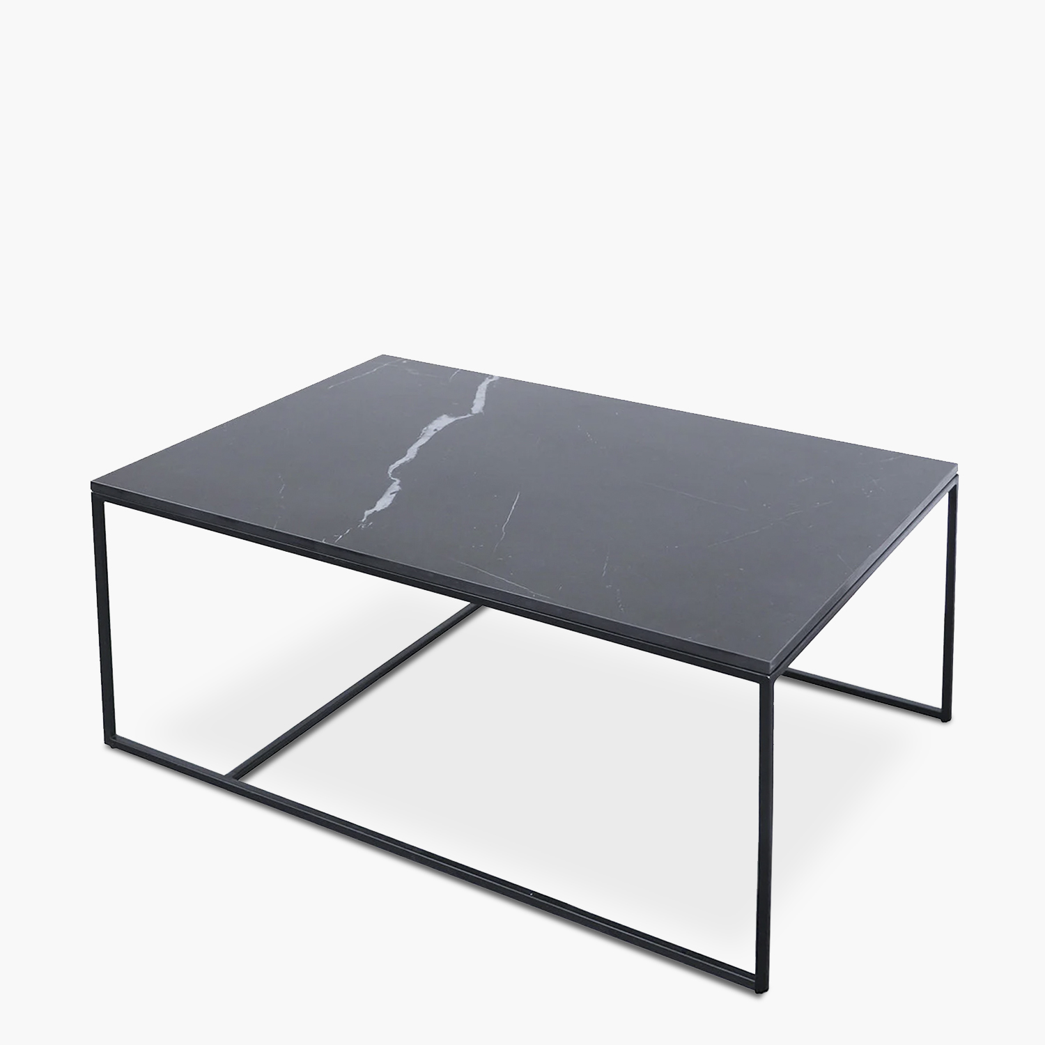 MESA DE CENTRO FORM DESIGN ALONZA TIPO MÁRMOL 90 NEGRO CERÁMICA - 3