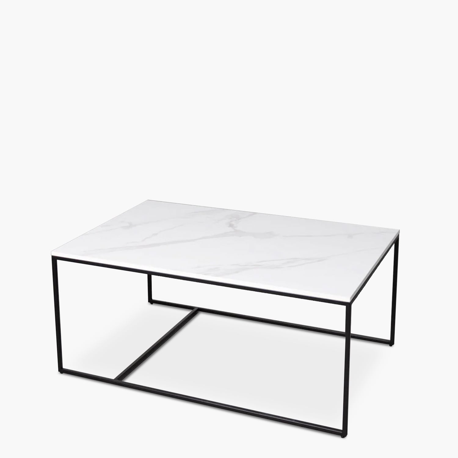 MESA DE CENTRO FORM DESIGN ALONZA TIPO MÁRMOL 90 BLANCO CERÁMICA - 3