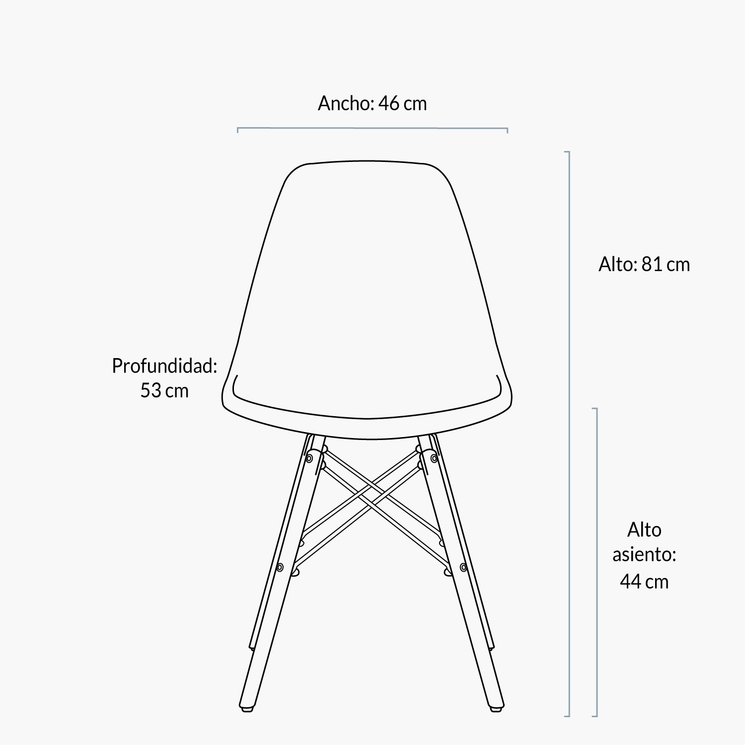PACK 4 SILLAS COMEDOR EAMES DSW MENTA FORM - 6