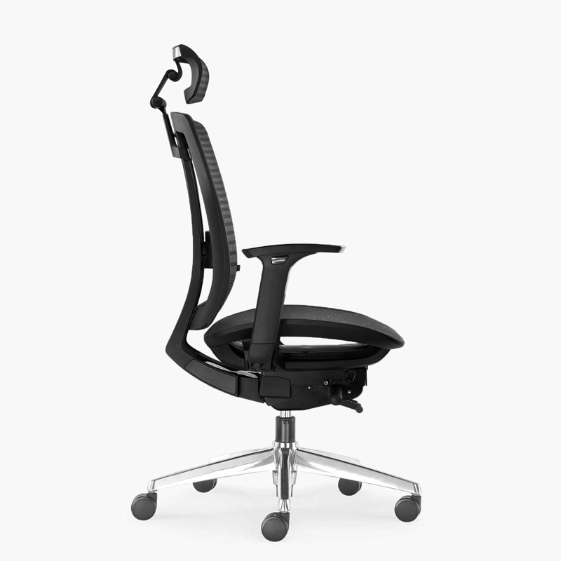 SILLA OFICINA FORM OFFICE GRIS  AIR CON CABECERO OSCURO - 4