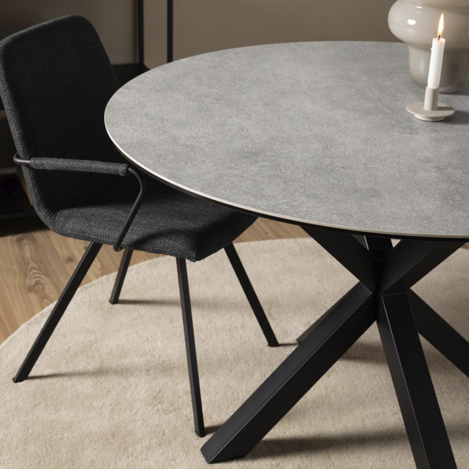 MESA COMEDOR FORM DESIGN HEAVEN GRIS ACERO - 6