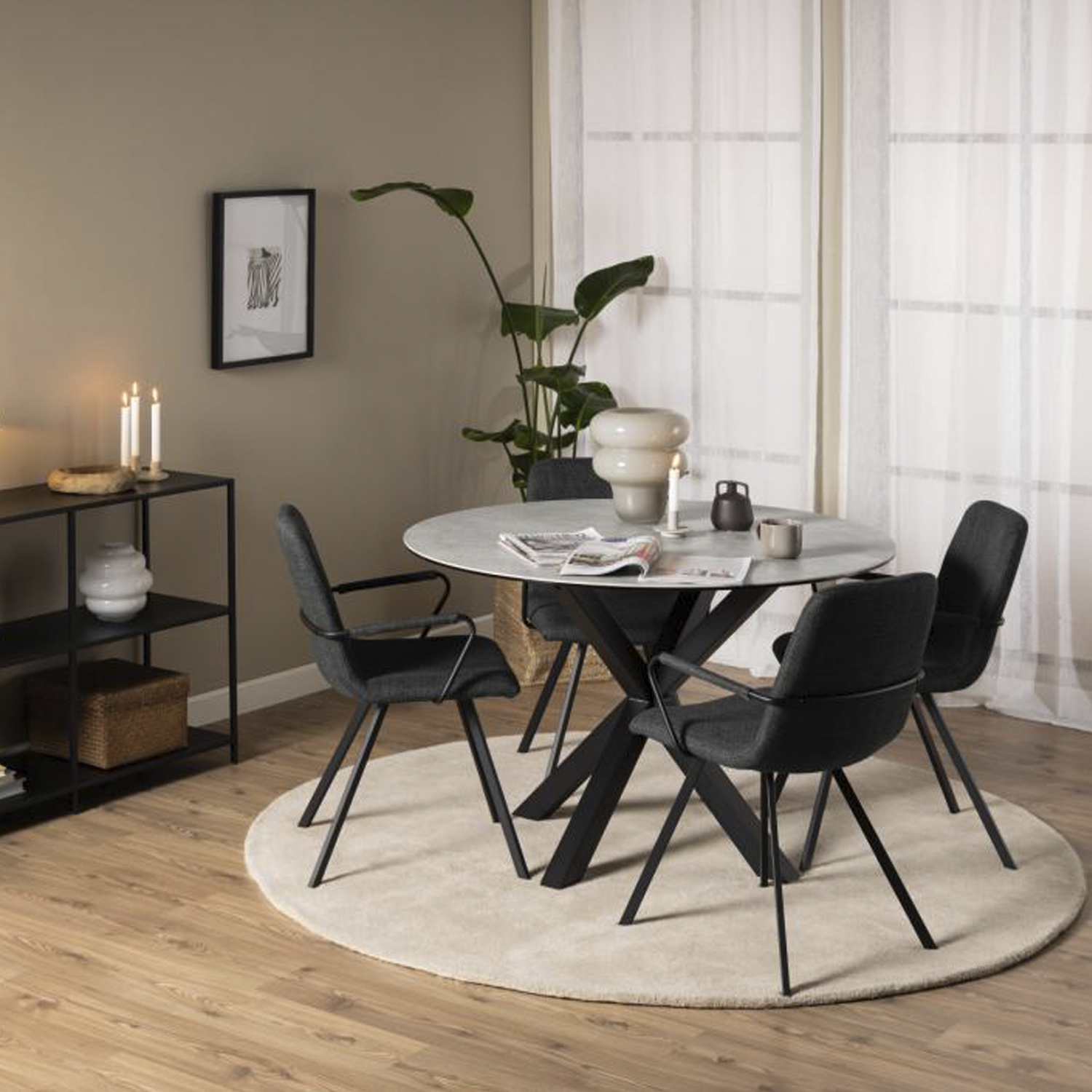 MESA COMEDOR FORM DESIGN HEAVEN GRIS ACERO - 7
