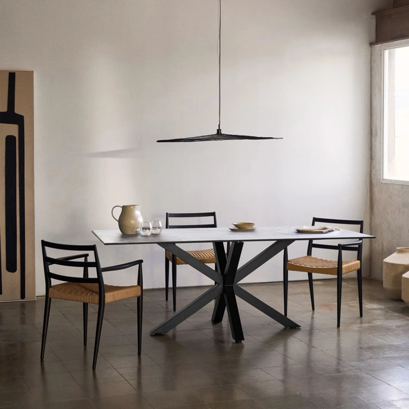 MESA COMEDOR FORM DESIGN HEAVEN BLANCO METAL - 2