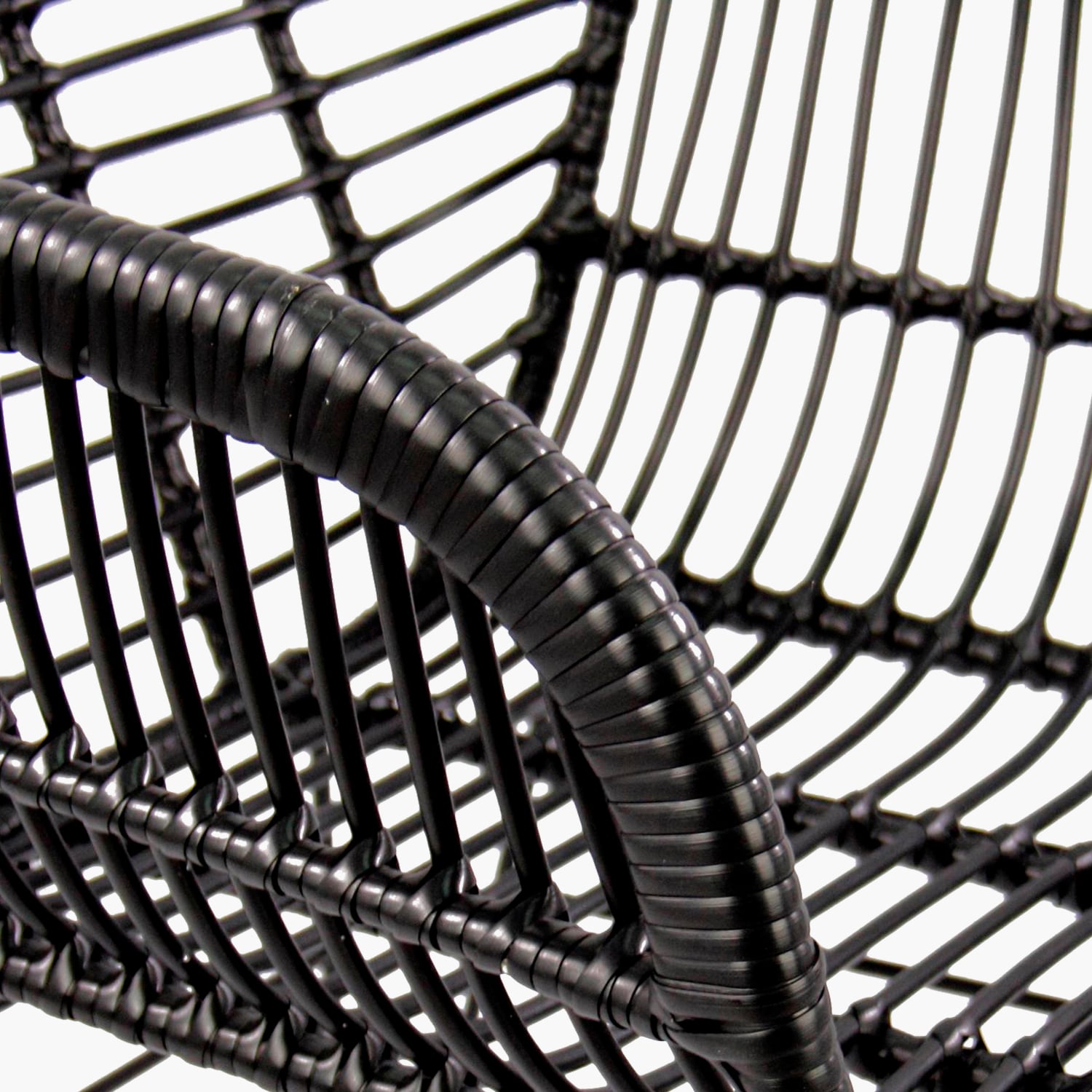 SILLA COMEDOR C/BRAZO TERRAZA RATAN CRETA NEGRO FORM - 6