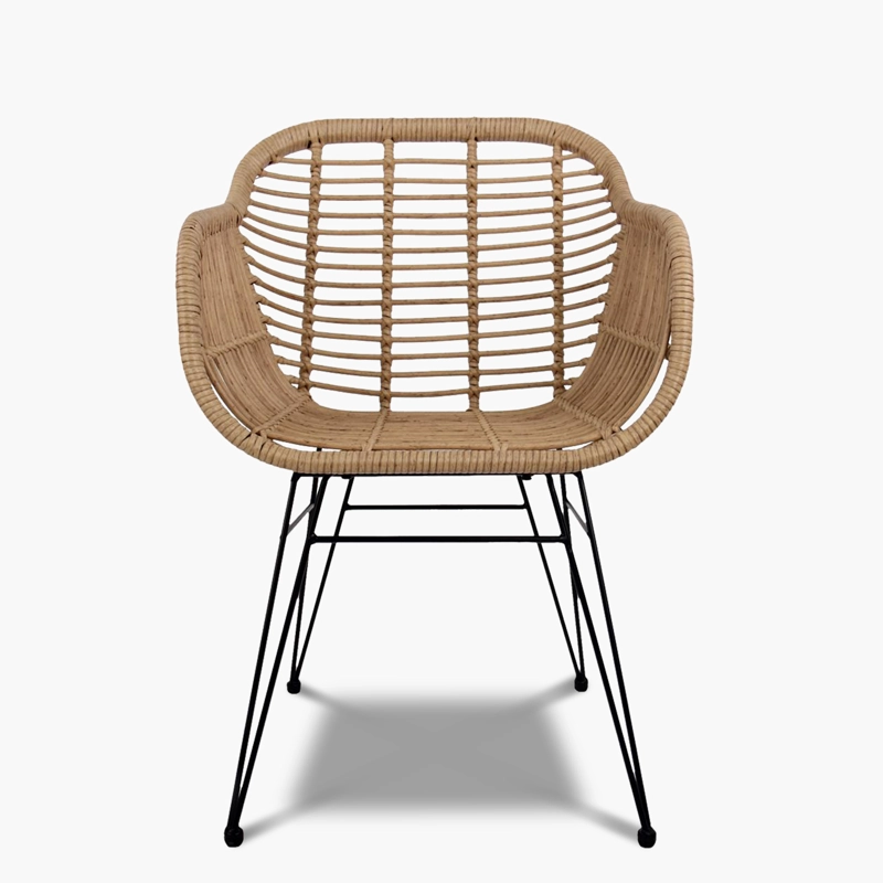 SILLA COMEDOR C/BRAZO TERRAZA RATAN CRETA FORM - 1