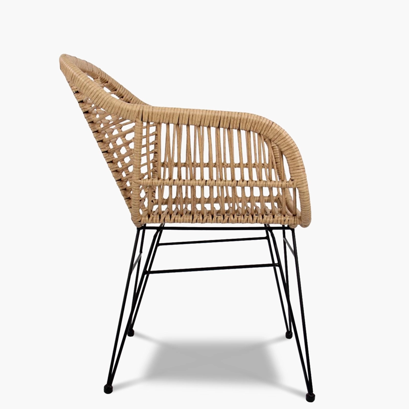 SILLA COMEDOR C/BRAZO TERRAZA RATAN CRETA FORM - 4