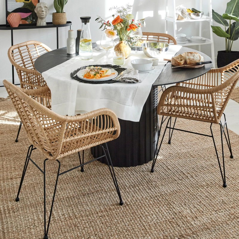 SILLA COMEDOR C/BRAZO TERRAZA RATAN CRETA FORM - 8