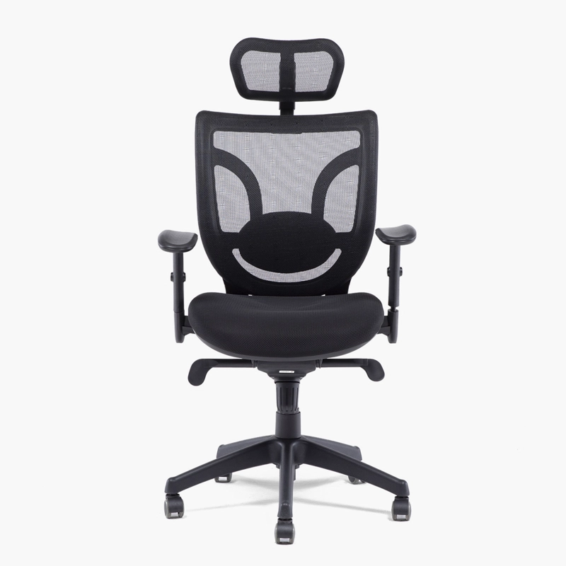 SILLA OFICINA FORM OFFICE NEGRO BLACK BASE NYLON C/CABECERO