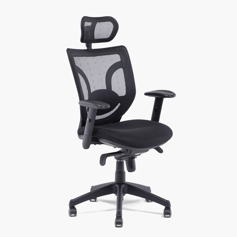 SILLA OFICINA FORM OFFICE NEGRO BLACK BASE NYLON C/CABECERO - 2