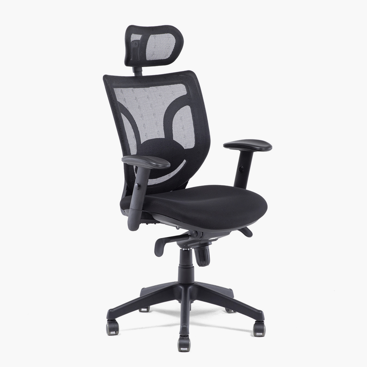 SILLA OFICINA FORM OFFICE NEGRO BLACK BASE NYLON C/CABECERO - 2