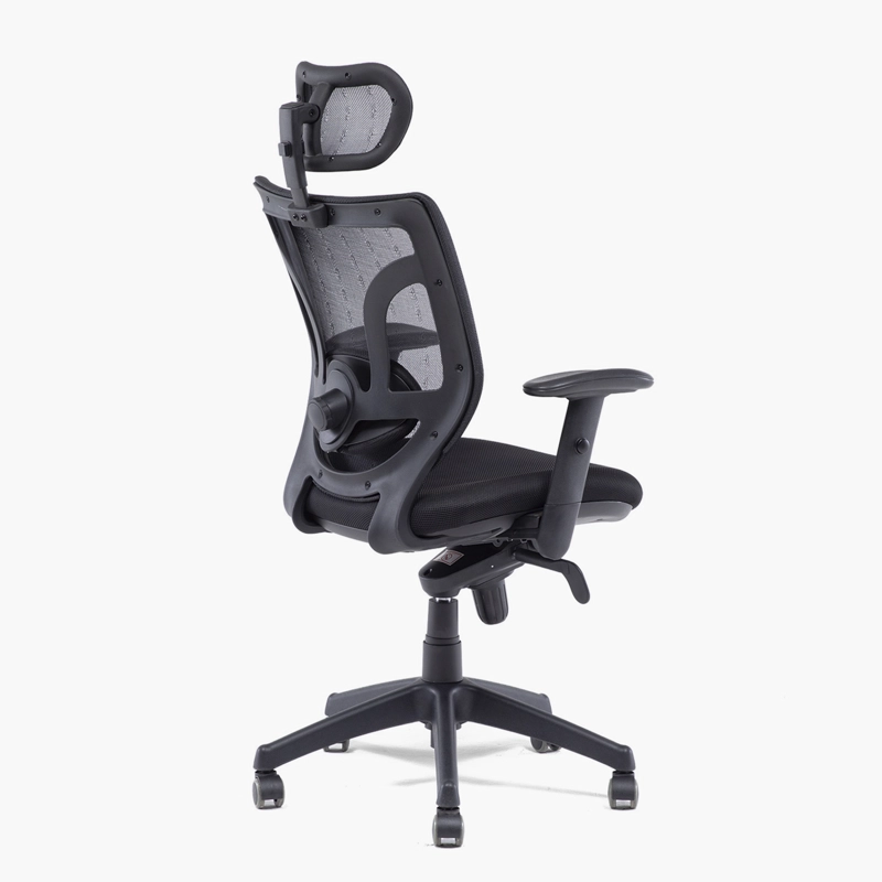 SILLA OFICINA FORM OFFICE NEGRO BLACK BASE NYLON C/CABECERO - 4