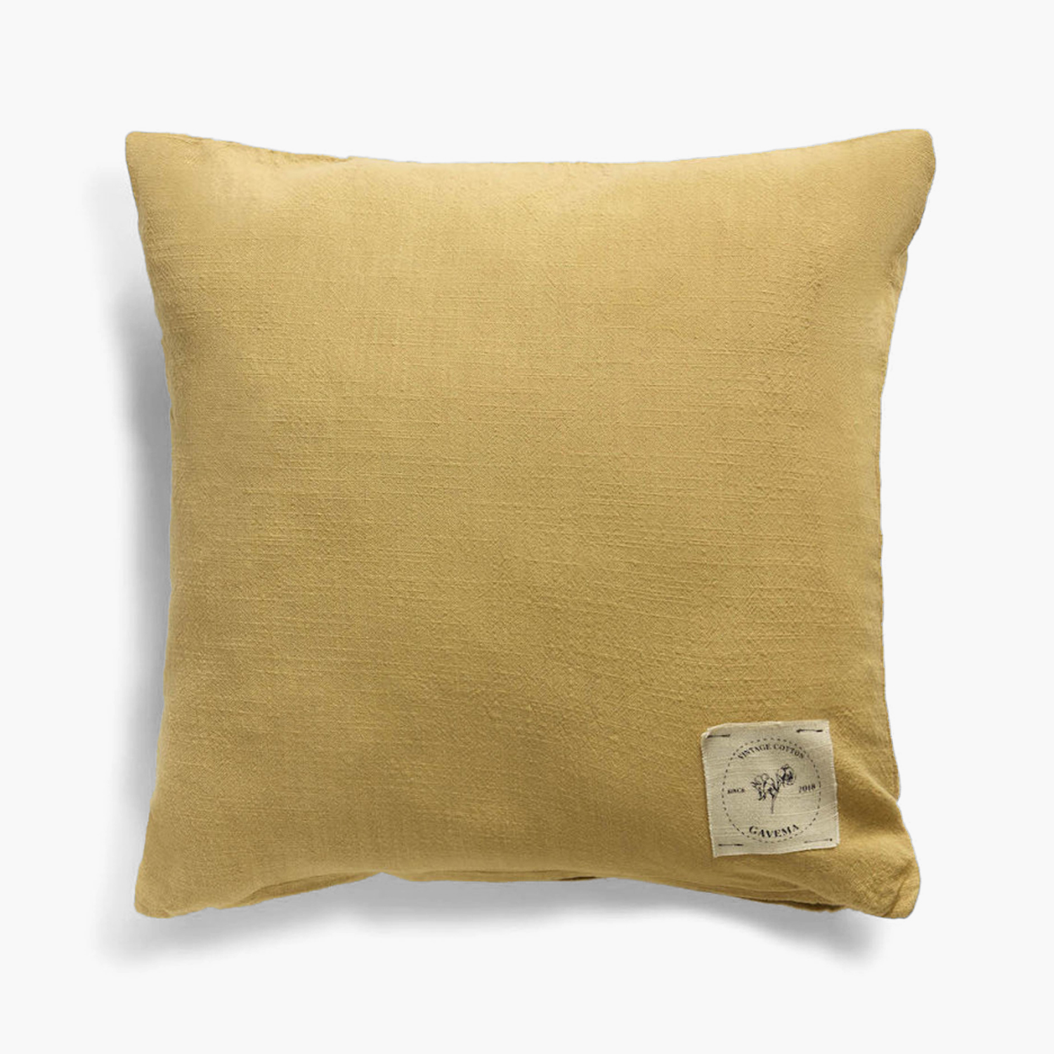 FUNDA COJÍN CALMA HOUSE GAVEMA2 60 X 60 CM MOSTAZA - 1