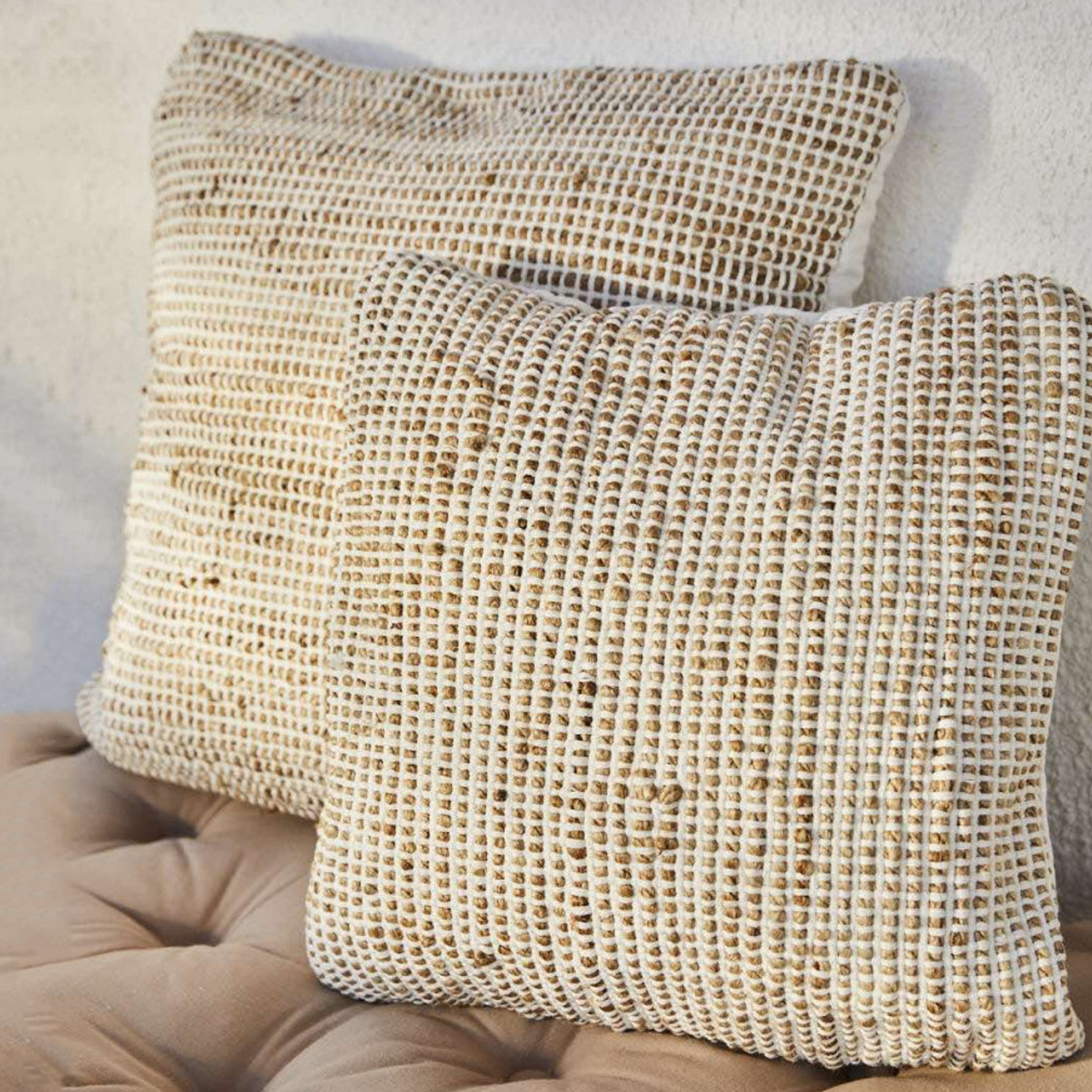 FUNDA COJÍN CALMA HOUSE WEST 60 X 60 CM BLANCO - 5