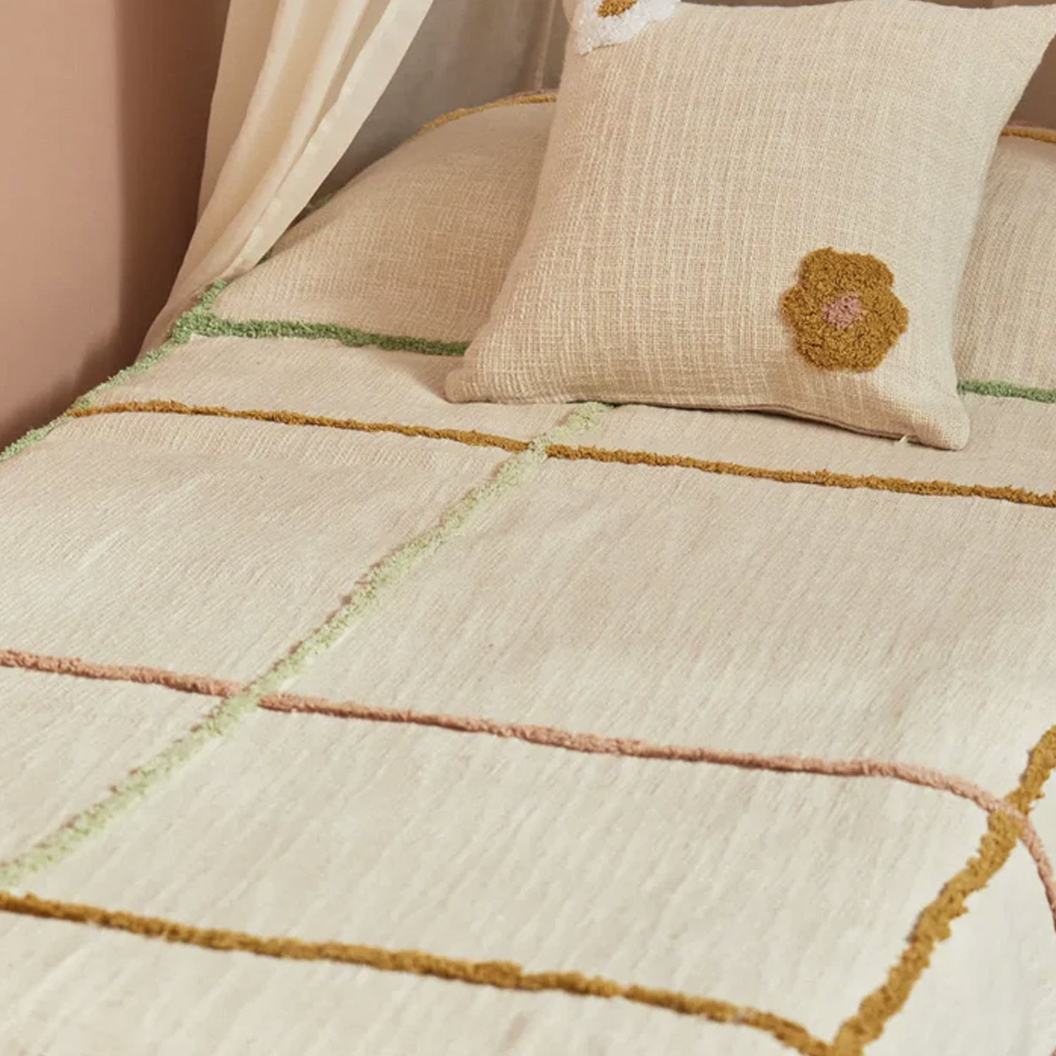 CUBRECAMA CALMA HOUSE PRATO 260 X 180 CM ALGODÓN MULTICOLOR - 2