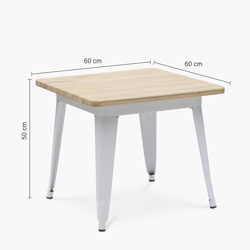 MESA FORM DESIGN INFANTIL BECCA NATURA/BLANCO METAL - 4
