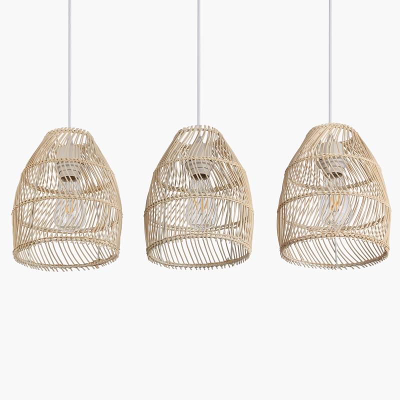 LAMPARA DE COLGAR SARAH X3 NATURAL FORM - 4