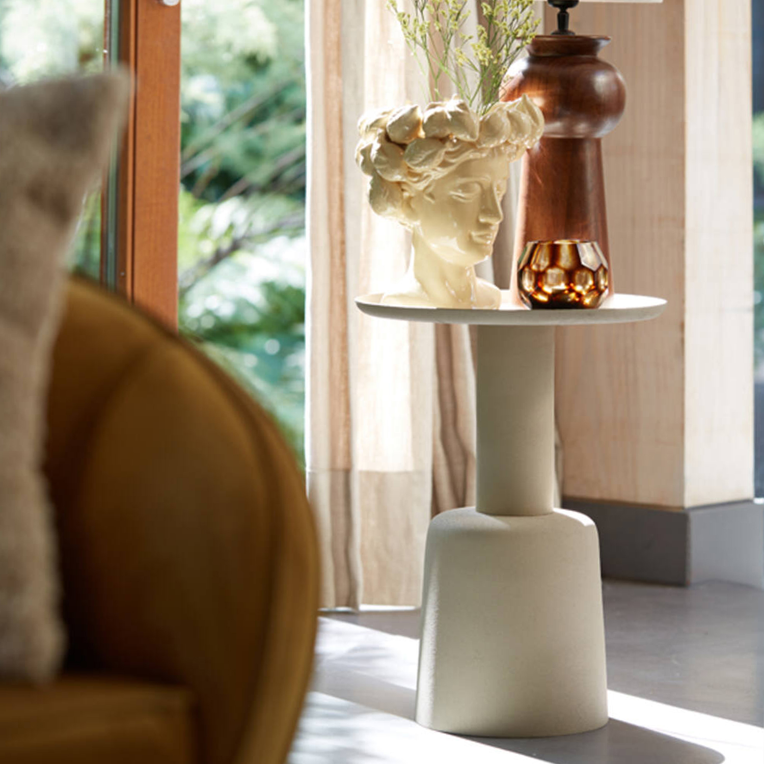 MESA LATERAL FORM DESIGN MILAKI BEIGE - 2
