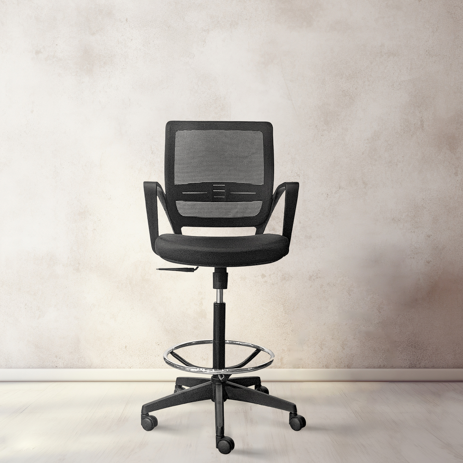 SILLA OFICINA FORM OFFICE NEGRO JOB CON ARO CAJERO - 2