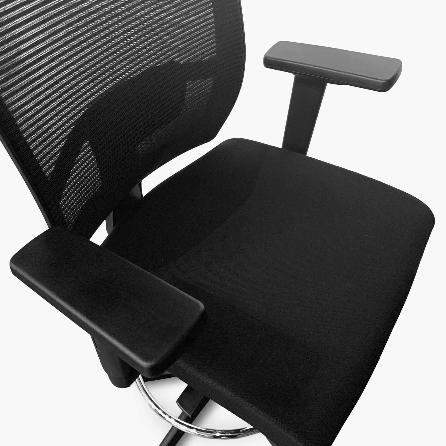 SILLA OFICINA FORM OFFICE NEGRO TAYLOR CON ARO CAJERO - 5