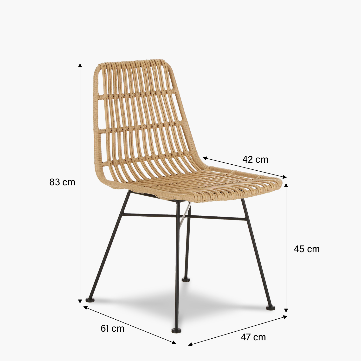 SILLA COMEDOR TERRAZA RATAN CRETA FORM - 9