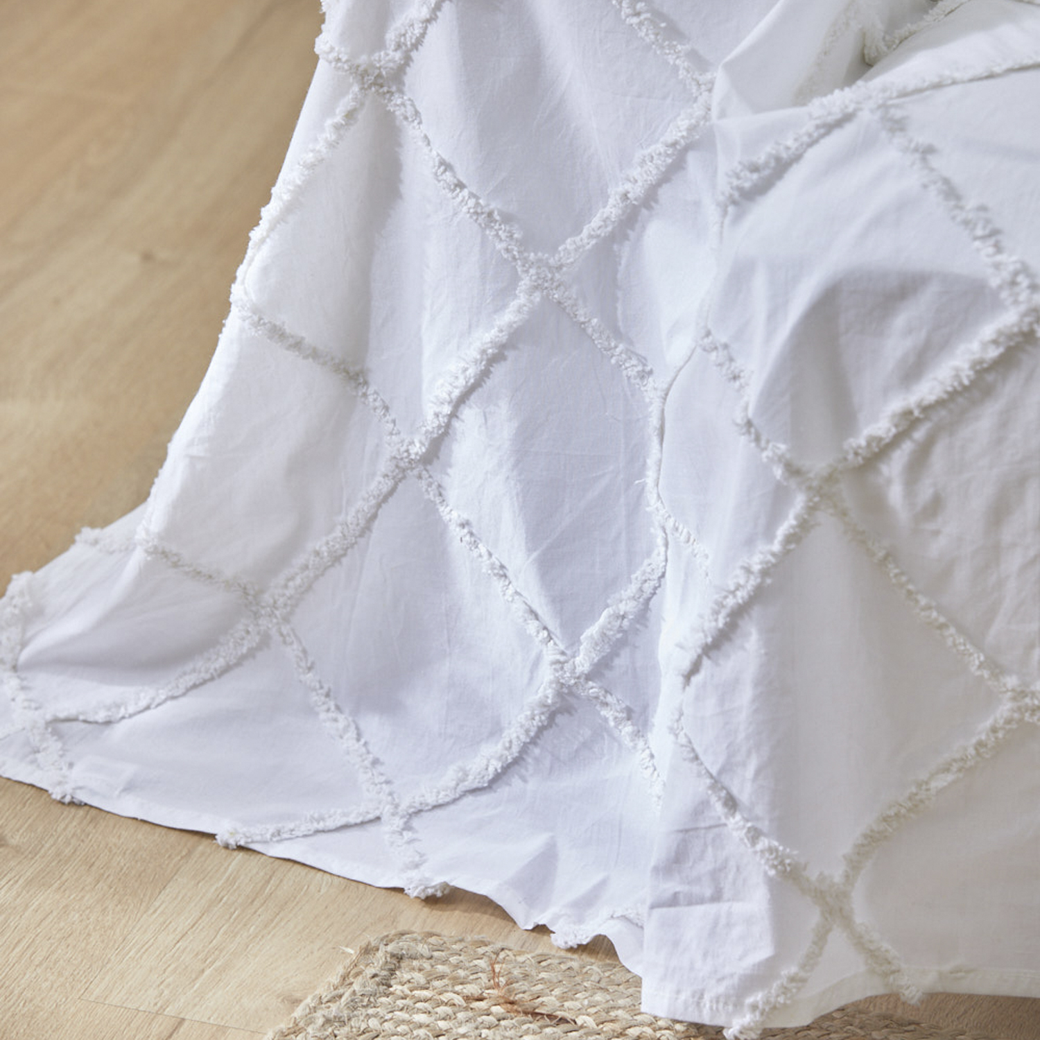 CUBRECAMA CALMA HOUSE ALGODÓN BLANCO LISO ROYAL2 180X260 - 4