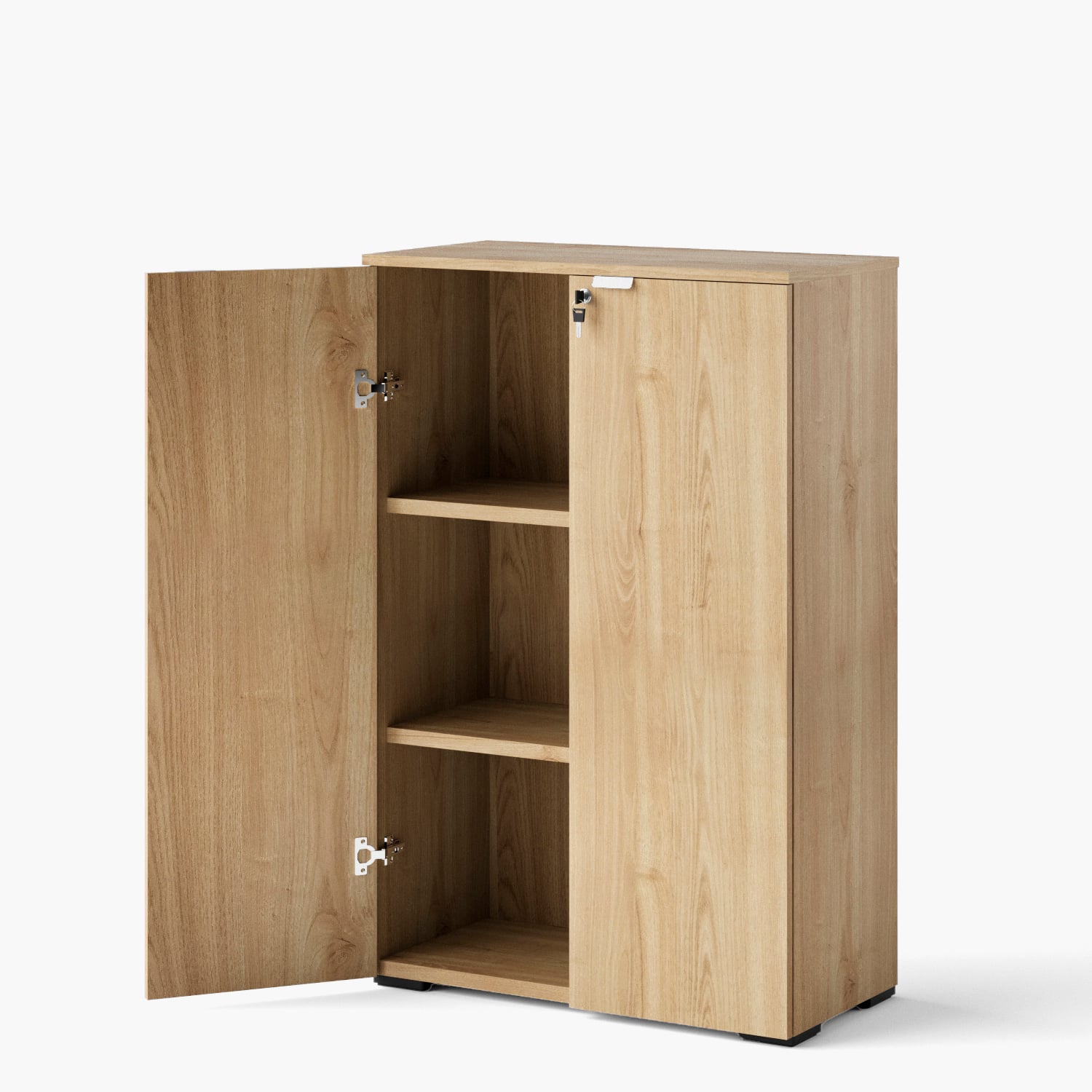GABINETE FORM OFFICE ACERO 2 PUERTAS CAFÉ OFICINA MEDIO SPACE NATURA - 2