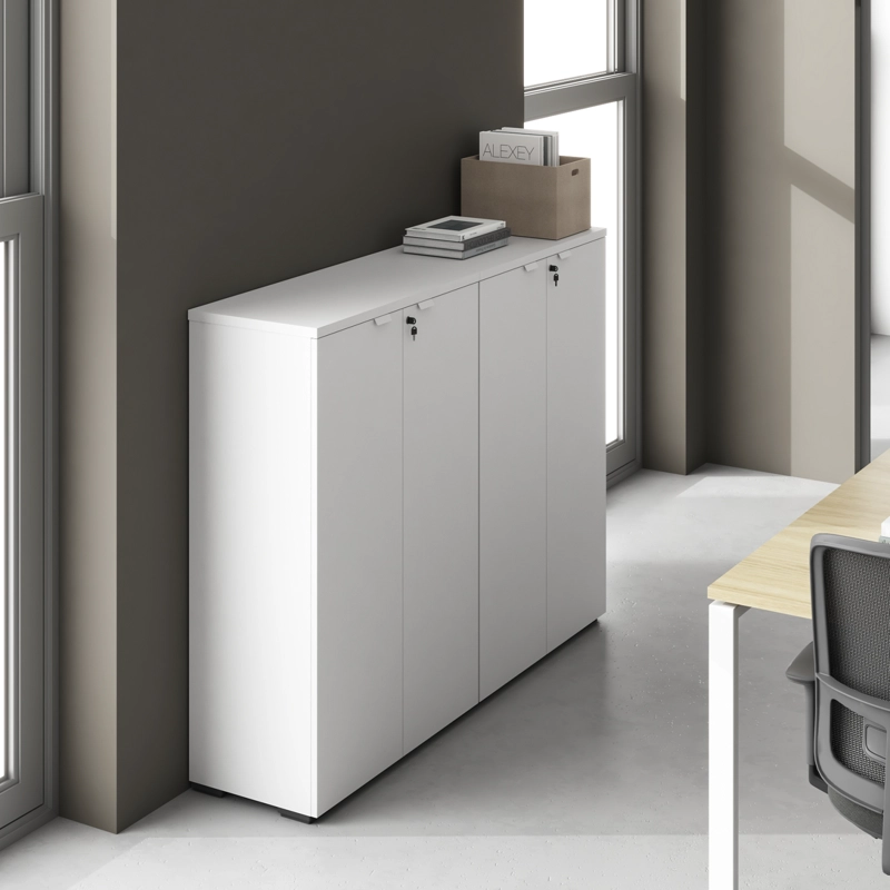 GABINETE FORM OFFICE ACERO 3 PUERTAS BLANCO OFICINA MEDIO SPACE 120 - 2