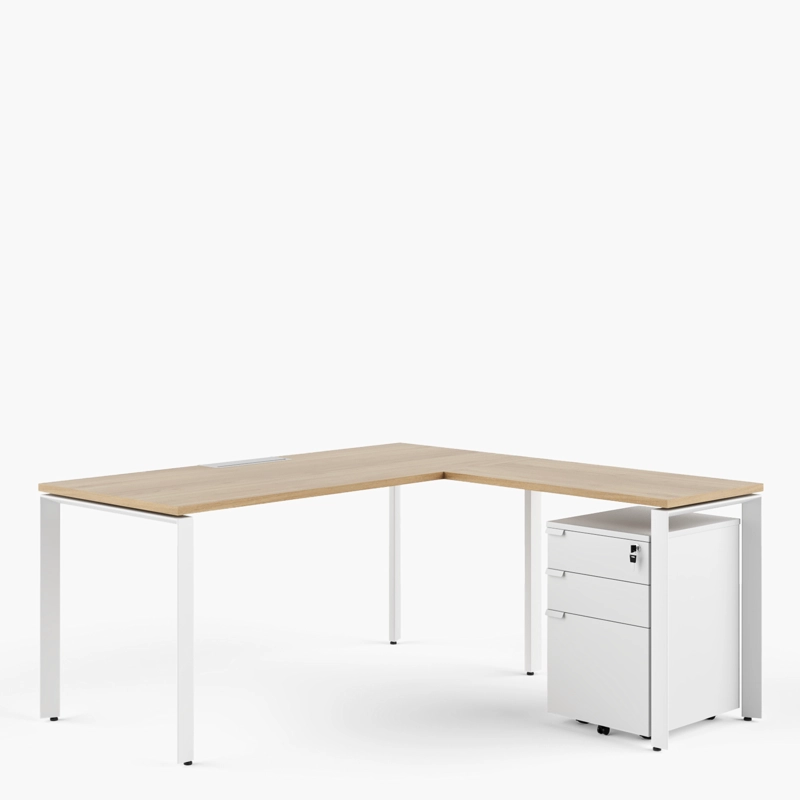 LATERAL ESCRITORIO FORM OFFICE SPACE 50X90 ACERO - 2