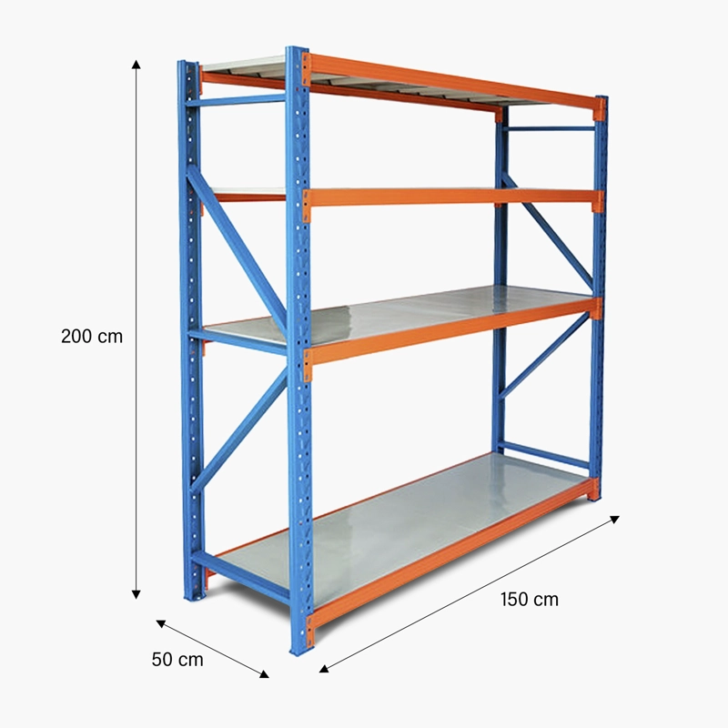 ESTANTE METALICO RACKS SELECTIVO 150X50X200 400 KG - 6