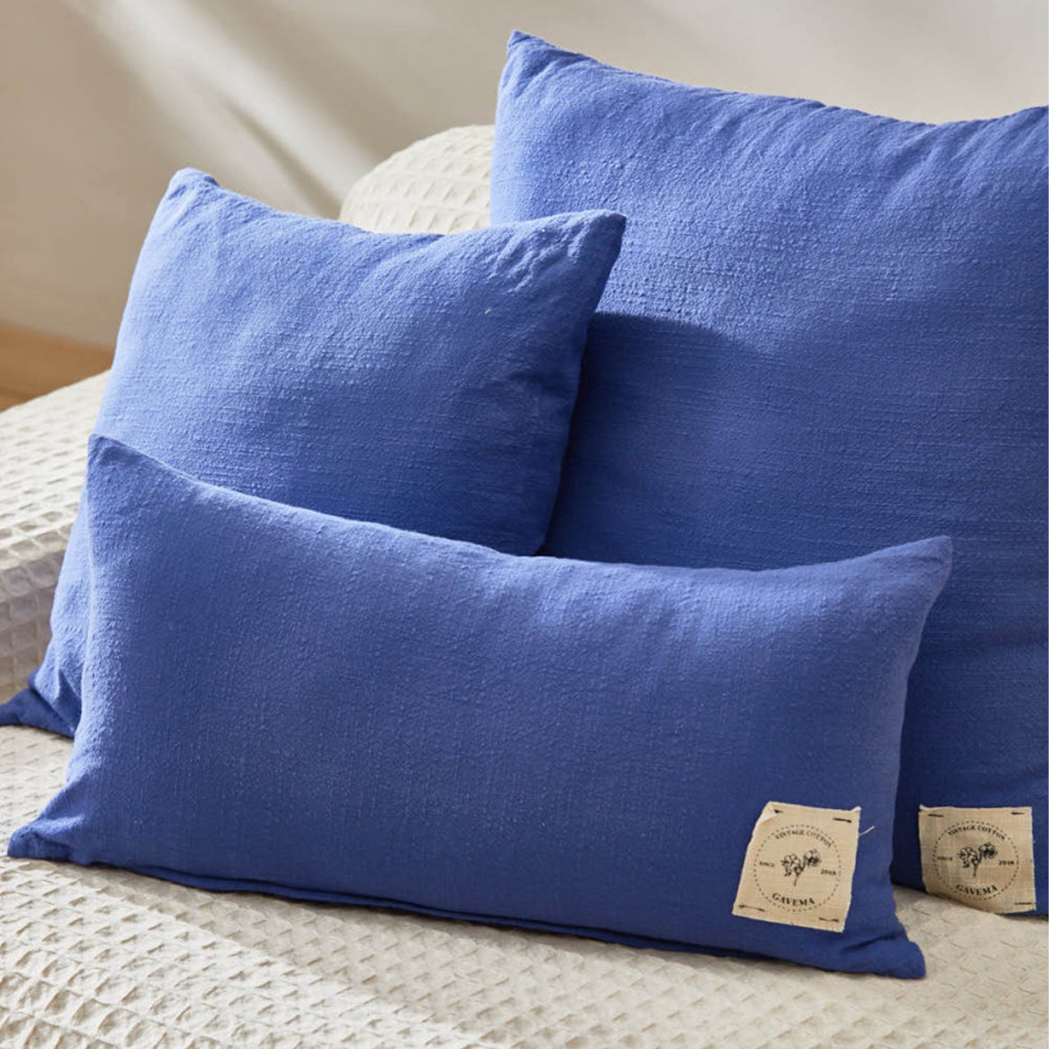FUNDA COJÍN CALMA HOUSE GAVEMA2 60 X 30 CM AZUL - 4