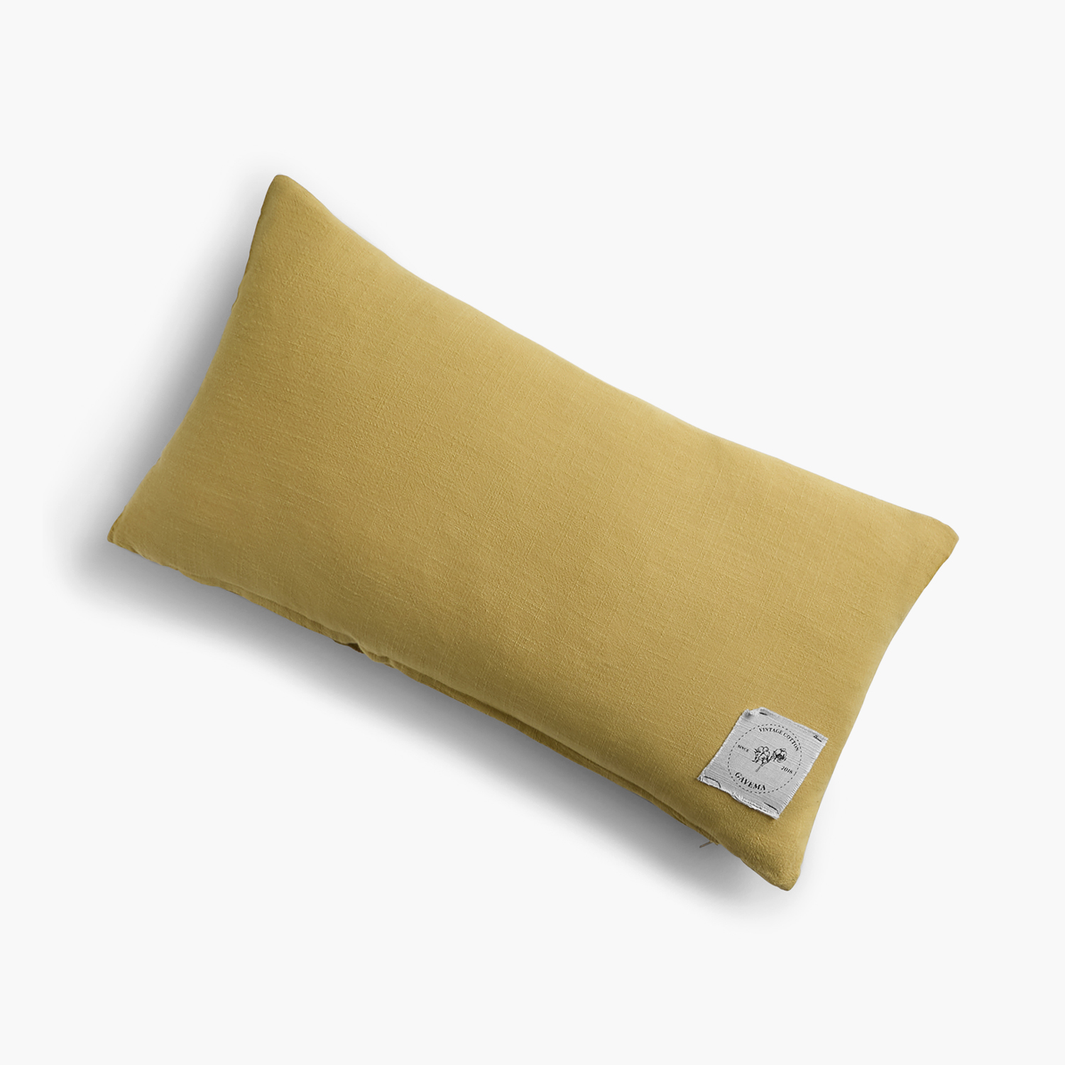FUNDA COJÍN CALMA HOUSE GAVEMA2 60 X 30 CM MOSTAZA - 1